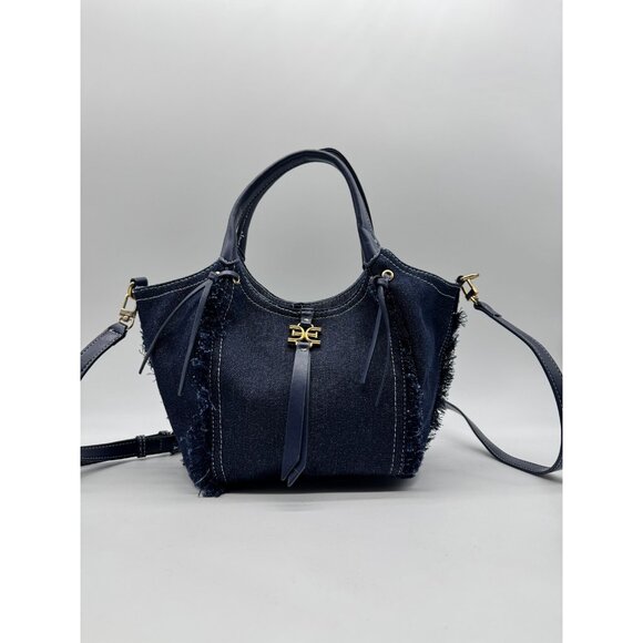 SAM EDELMAN Irina denim small women's small tote crossbody bag -Dark denim - Picture 2 of 16